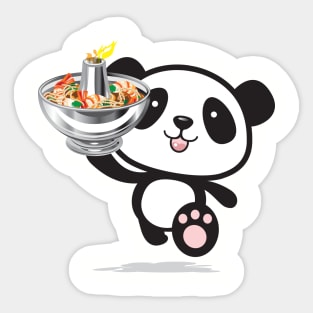 Happy Hotpot Panda Sticker